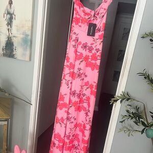 PrettyLittleThing Pink Floral Dress